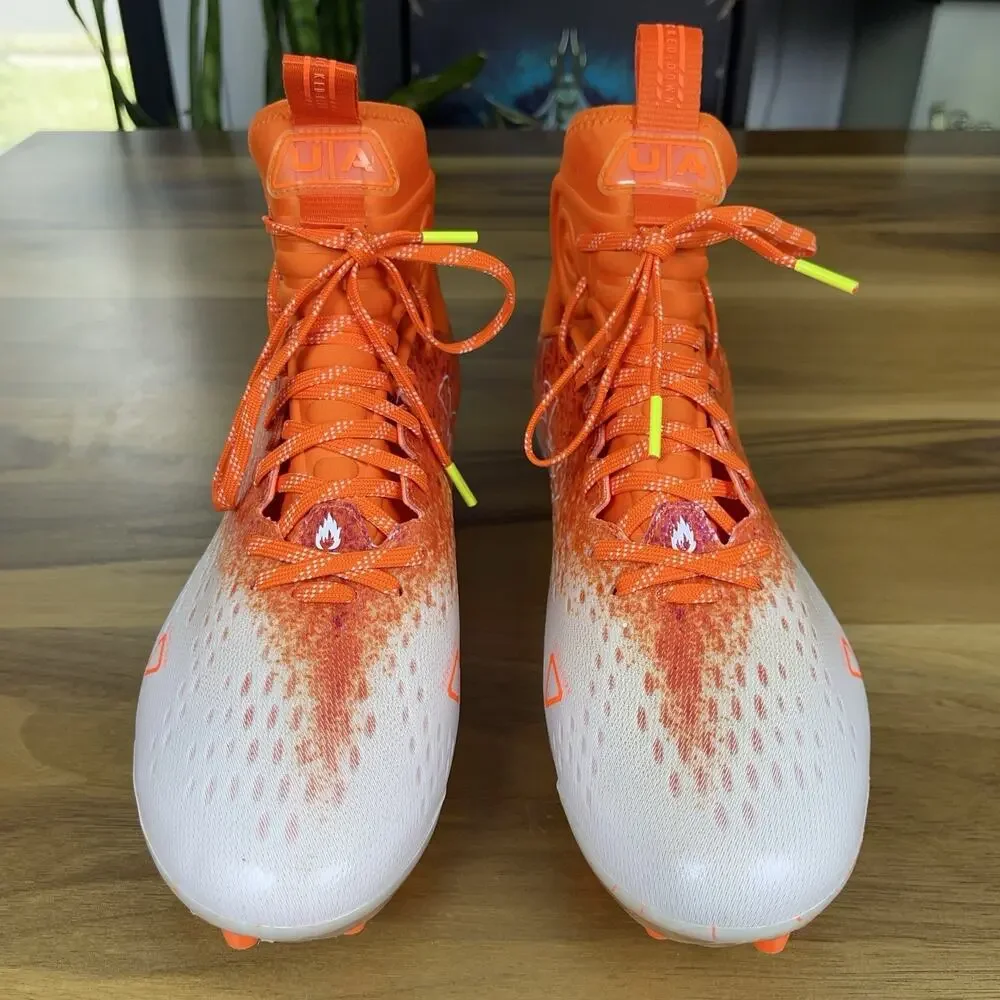 Under Armour Football Cleats Mens Sz 12 Spotlight Lux MC 2.0 Orange 3025082-800 - Picture 2 of 13